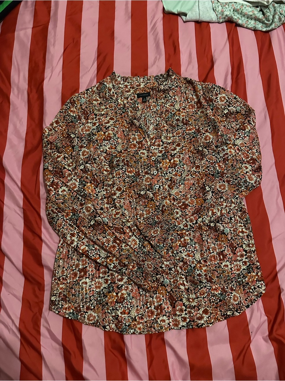 Talbots Floral Peasant Blouse Size Small - Picture 5 of 8